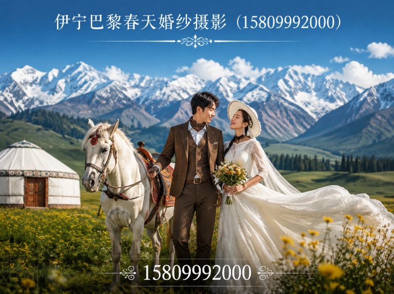 察布查尔锡伯自治县赛里木湖婚纱照展示图